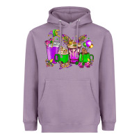 Lavender Mardi Gras coffee cups Heavyweight Hoodie - HowdyJamesFarm