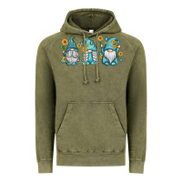 Vintage Olive sunflower gnomes Vintage Hoodie - MaliasSmallBusiness