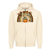Sandshell Fall rainbow pumpkin Zipper Hoodie - NancyCooperArtShop