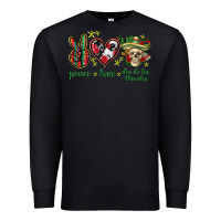 Black Peace love dia de los muertos Mexico Premium Sweatshirt - HowdyJamesFarm