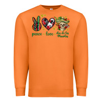 Peace Love Dia De Los Muertos Mexico Premium Sweatshirt | Teevron