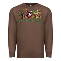 Chestnut Peace love dia de los muertos Mexico Premium Sweatshirt - HowdyJamesFarm