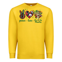 Lemon Peace love dia de los muertos Mexico Premium Sweatshirt - HowdyJamesFarm