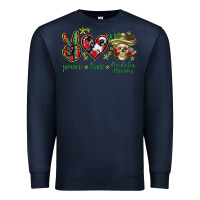 Navy Peace love dia de los muertos Mexico Premium Sweatshirt - HowdyJamesFarm