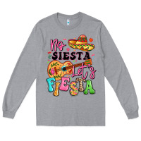 Heather Grey no siesta let's fiesta Long Sleeve Tee - LillyAllenDesigns