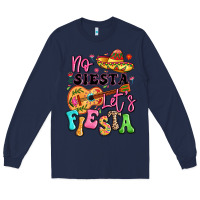 Navy no siesta let's fiesta Long Sleeve Tee - LillyAllenDesigns