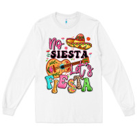 White no siesta let's fiesta Long Sleeve Tee - LillyAllenDesigns