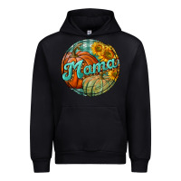 Foreset Green pumpkin mama with background Urban Hoodie - BundleAndBundleShop