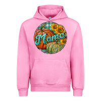Fuchsia Pink pumpkin mama with background Urban Hoodie - BundleAndBundleShop