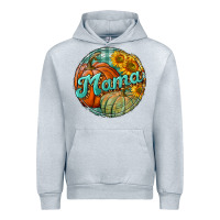 Heather Grey pumpkin mama with background Urban Hoodie - BundleAndBundleShop