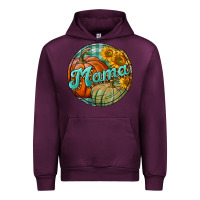 Mauve Wine pumpkin mama with background Urban Hoodie - BundleAndBundleShop