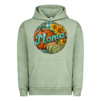 Pigment Oil Green pumpkin mama with background Urban Hoodie - BundleAndBundleShop