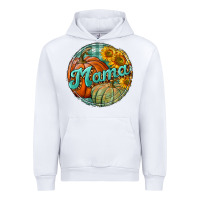 White pumpkin mama with background Urban Hoodie - BundleAndBundleShop