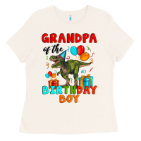 Bone grandpa of the birthday boy t rex Ladies Tee - Artiststas