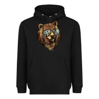 Black Papa Bear Heavyweight Hoodie - HowdyJamesFarm