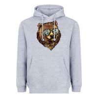 Heather Grey Papa Bear Heavyweight Hoodie - HowdyJamesFarm