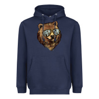 Navy Papa Bear Heavyweight Hoodie - HowdyJamesFarm