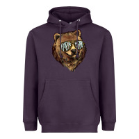 Plum Papa Bear Heavyweight Hoodie - HowdyJamesFarm