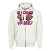 In October We Wear Pink Skeleton Zipper Hoodie | Teevron