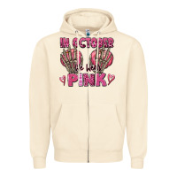 Sandshell in october we wear pink skeleton Zipper Hoodie - texasbilliewilder