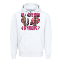 White in october we wear pink skeleton Zipper Hoodie - texasbilliewilder