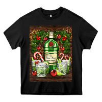 Black gin tonic cocktail Heavy Core Tee - AdoDesignShop