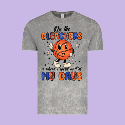 On The Bleachers Is Where I Spend Most Of My Days Vintage Tee Designed By Maliassmallbusiness
