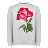 Heather Grey Love At First Sight Rose Heavyweight Sweatshirt - LillyAllenDesigns