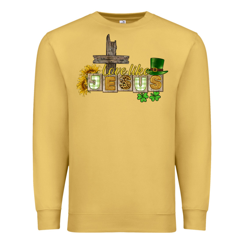 Love Like Jesus St. Patrick's Premium Sweatshirt by CowGirlArtShop | Teevron