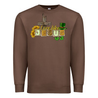 Chestnut Love like Jesus St. Patrick's Premium Sweatshirt - CowGirlArtShop