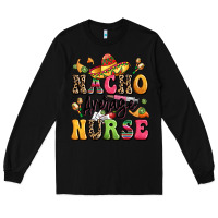 Black nacho average nurse Long Sleeve Tee - LillyAllenDesigns