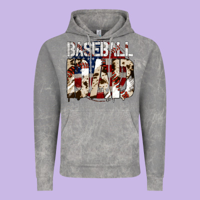 Baseball Dad Vintage Hoodie Designed By Jasminsmagicworld