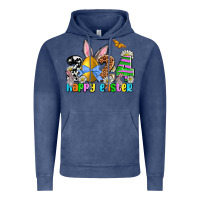 Vintage Denim 2024 Happy Easter Vintage Hoodie - NancyCooperArtShop