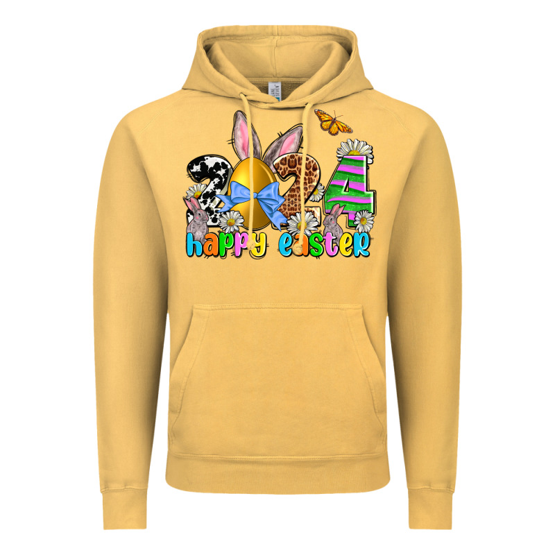 2024 Happy Easter Vintage Hoodie by NancyCooperArtShop | Teevron