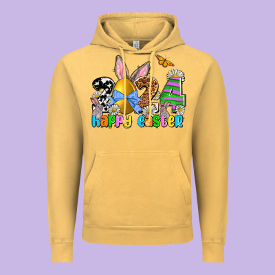 2024 Happy Easter Vintage Hoodie Designed By Nancycooperartshop