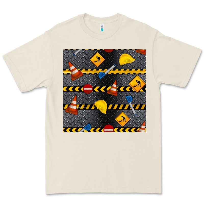 Construction Signs Seamless Pattern Premium Tee by BundleAndBundleShop | Teevron