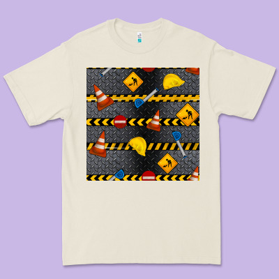 Construction Signs Seamless Pattern Premium Tee Designed By Bundleandbundleshop