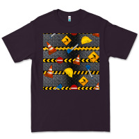 Plum construction signs seamless pattern Premium Tee - BundleAndBundleShop