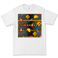 White construction signs seamless pattern Premium Tee - BundleAndBundleShop