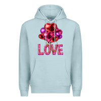 Blue Mist Love heart balloons Valentine's Day Premium Hoodie - HowdyJamesFarm