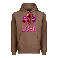 Chestnut Love heart balloons Valentine's Day Premium Hoodie - HowdyJamesFarm