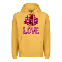 Mustard Love heart balloons Valentine's Day Premium Hoodie - HowdyJamesFarm