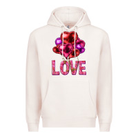 Pale Pink Love heart balloons Valentine's Day Premium Hoodie - HowdyJamesFarm