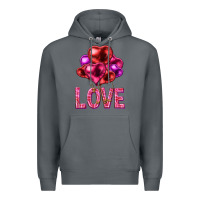 Rock Love heart balloons Valentine's Day Premium Hoodie - HowdyJamesFarm