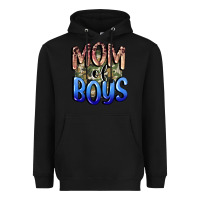 Black Mom of Boys Mother's Day Heavyweight Hoodie - CowGirlArtShop