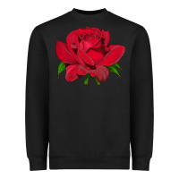 Black Oklahoma Rose Illustrations Heavyweight Sweatshirt - LillyAllenDesigns