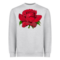 Heather Grey Oklahoma Rose Illustrations Heavyweight Sweatshirt - LillyAllenDesigns