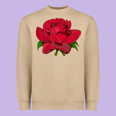 Oklahoma Rose Illustrations Heavyweight Sweatshirt Designed By Lillyallendesigns