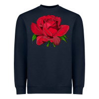 Navy Oklahoma Rose Illustrations Heavyweight Sweatshirt - LillyAllenDesigns