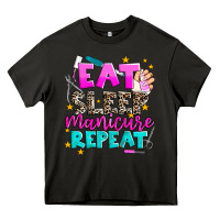 Asphalt eat sleep manicure repeat Heavy Core Tee - AdoDesignShop